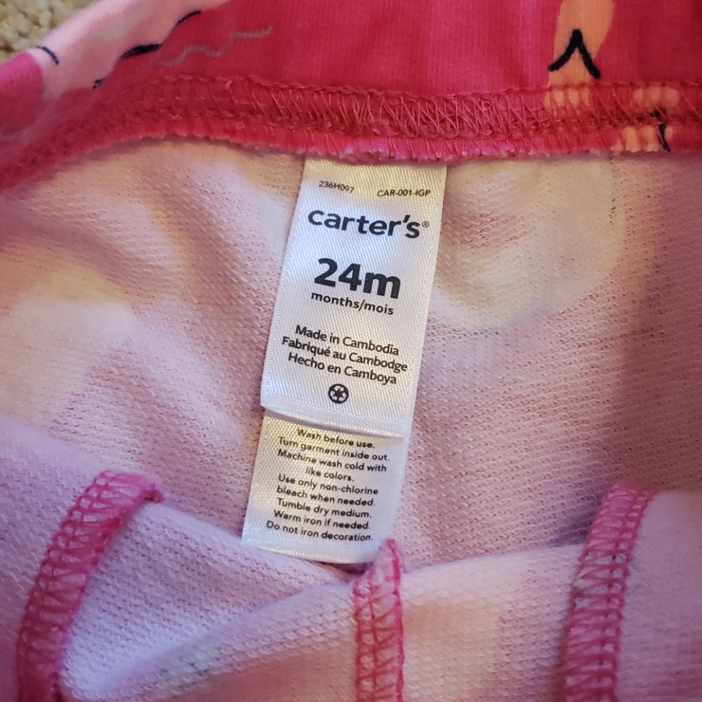 Carter's Pink Summer Shorts 24 Months - Picture 3 of 3